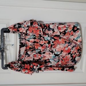 Ashley Stewart off shoulder print top